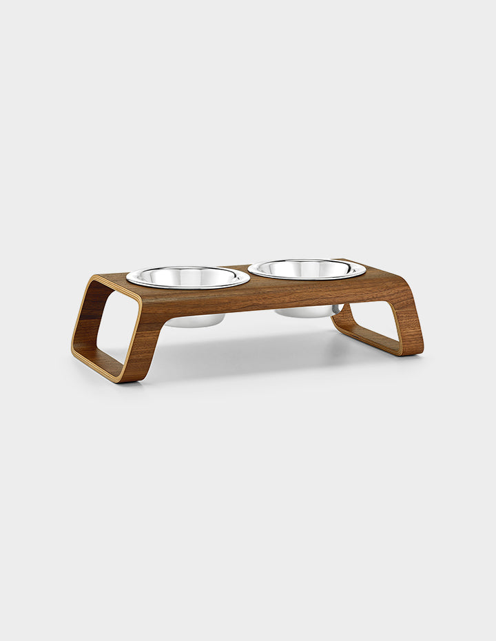 Tavolino con ciotole rialzate in legno - Desco